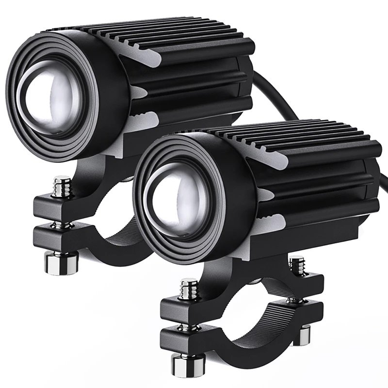 15W Super Bright Tri-model Motorcycle LED Headlight W/ Mini Projector Lens Car ATV Driving Foglight Auxiliary Spotlight